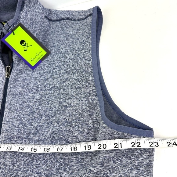 Robert Graham Klose Vest Medium Navy Full Zip Soft Sweater Mens Brand New - Picture 9 of 11